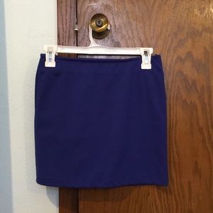 Blue bodycon skirt